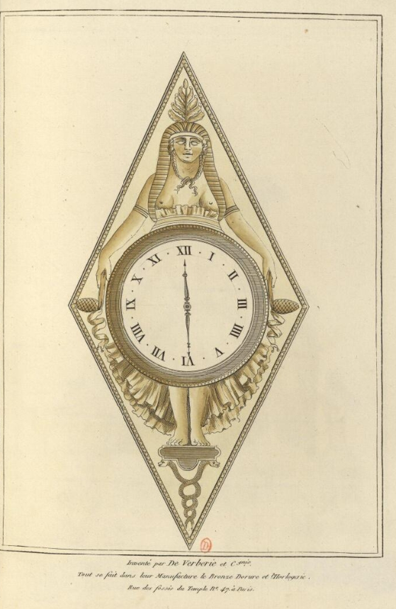 Pendule avec décor Retour d'Egypte.