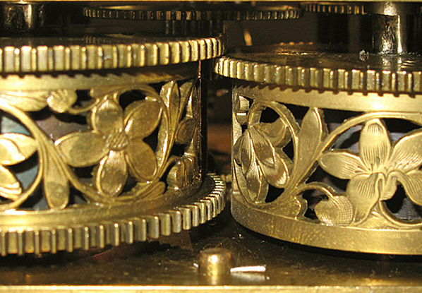 Open Archive on historical antique clock.