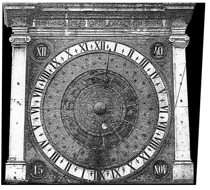 Roman numerals on clock dials.