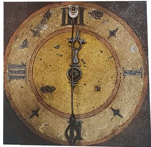 Roman numerals on clock dials.