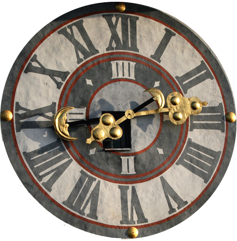 Roman numerals on the Uhrturm in Graz