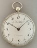 Silver Dutch market verge pocket watch 