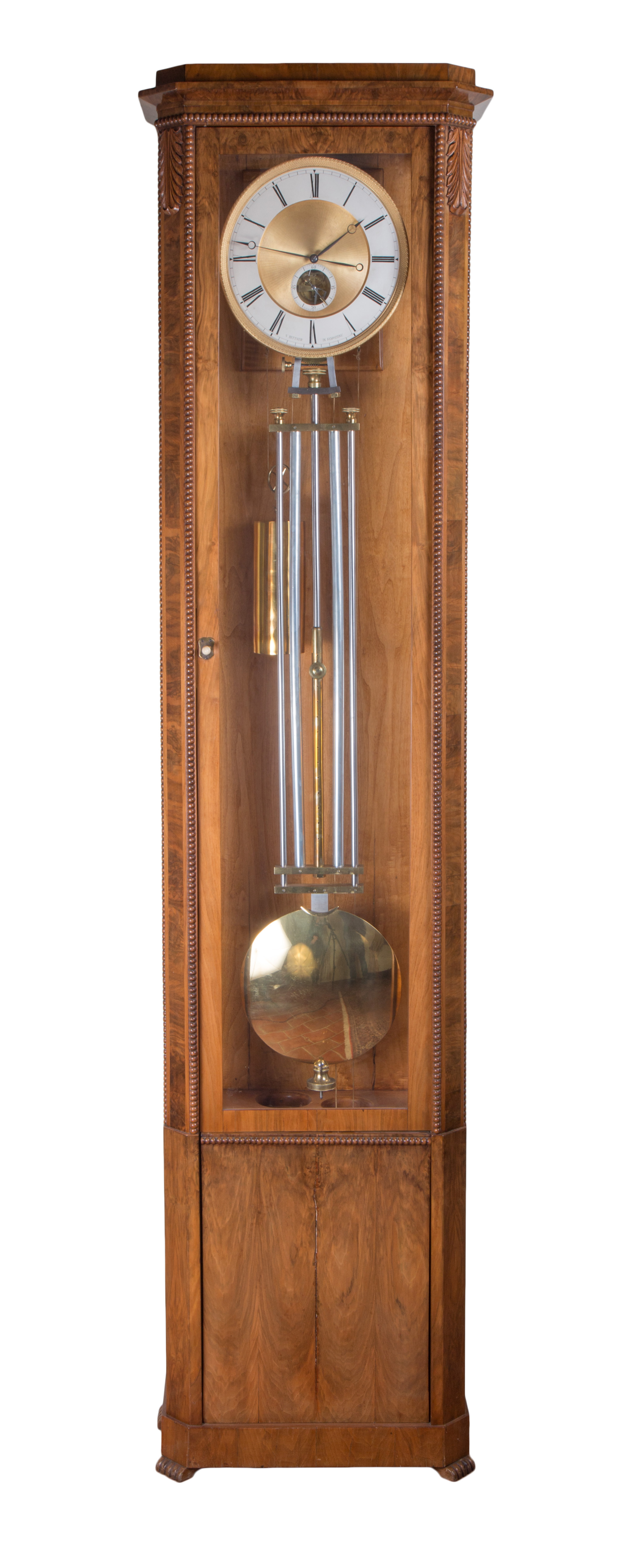 Longgase clock by Vinzenz Bittner with 1 year duration, c. 1845.