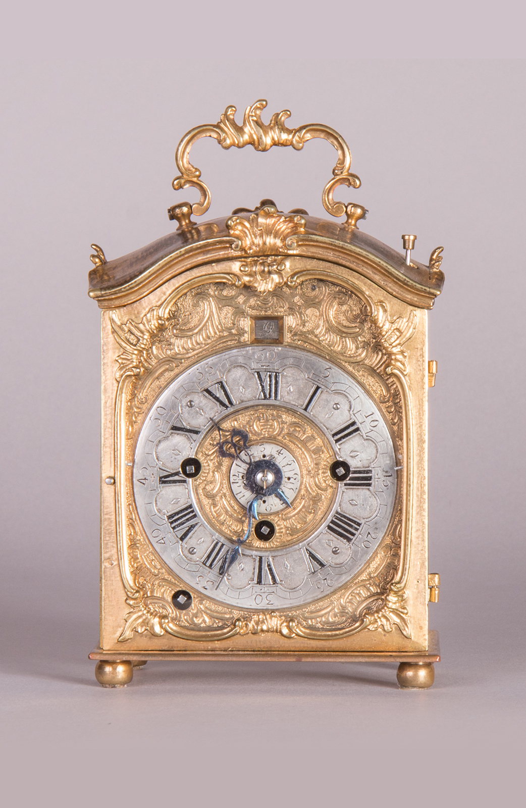 Baroque carriag clock with alarm, c. 1750.