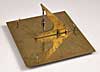 JOHANN ENGELBRECHT, BERAUN BOHEMIA. Brass table sundial, c. 1675. Height: 26 cm.