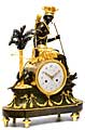 JEAN-SIMON DEVERBERIE PARIS. Directoire mantel clock, c. 1790. Height: 49 cm.