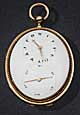 RUNDELL & BRIDGE LONDON. Gold oval watch, c. 1820. Larger diameter: 60 mm. 