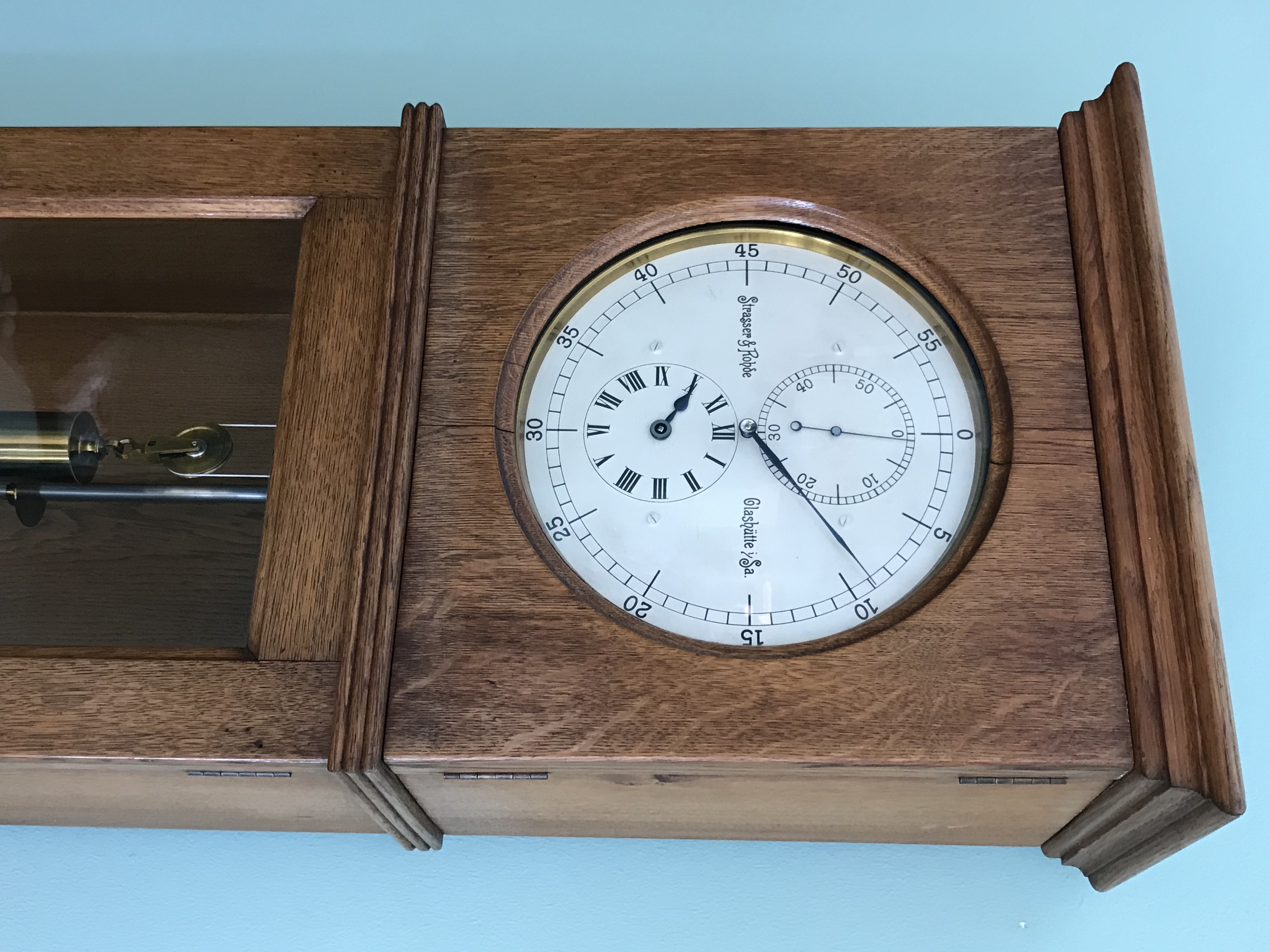 Strasser and Rohde Glashuette Precision Pendulum Clock