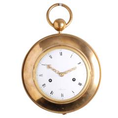 Late Louis XVI Bronze Ormolu Striking Wall Clock circa 1790, So Called 