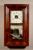 An American mahogany ogee shelf clock