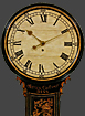JAMES CALVER, DISS. A GOOD BLACK LACQUER TAVERN CLOCK WITH A PARTICULARLY INTERESTING MOVEMENT. CIRCA 1795.