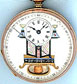 Handsome Swiss 9K gold duplex pendulette antique pocket watch circa 1880. 