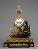 Charles Leroy à Paris
Case attributed to Jean-Joseph de Saint-Germain 
Important Chased Gilt and Patinated Bronze Mantel Clock 
Allegory of Study
 