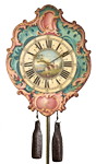 Eighteenth-century weight-driven iron wall clock, Switzerland, c. 1760.