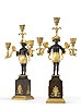 very fine pair of Directoire gilt and patinated bronze pair of candelabra ‘Au Jeune Nègre’ by Jean-Simon Deverberie
