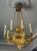 An extremely fine Empire gilt bronze chandelier