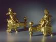 An extremely fine pair of Louis XVI gilt bronze chenets