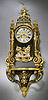 A very important Louis XIV gilt bronze mounted brass inlaid tortoiseshell marquetry Boulle bracket clock of eight day duration, signed on the backplate of the movement De Lorme à Paris