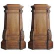 Beautiful Imposing Pair of Art Nouveau Walnut Pedestals, circa 1890