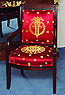 A set of six very fine Empire mahogany chairs, France c.a. 1800.