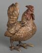 An unusual and very detailed Vienna bronze of a rooster, circa 1890