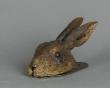 An extremely rare hare head wall clip of a Vienna Bronze, circa 1900