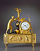 A fine Empire gilt and patinated bronze clock