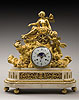 An important Louis XVI gilt bronze and white marble mantle clock with an astronomical movement of eight day duration signed on the dial G. Merlet for Georges-Adrien Merlet