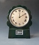 Green Art Deco model Atmos clock, No LG 4, J. L. Reutter, France ca. 1930.