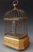 Antique singing bird automaton in birdcage, Paris ca. 1880.