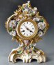 Elegant porcelain Louis Philippe mantel clock, signed Cailly, France c. 1850.