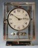 Nr. 47. Nickel Atmos clock, J. L. Reutter, silvered dial, nr.  6062,  France ca. 1930.  

