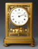 Gilt  Atmos clock, J. L. Reutter, enamel dial, nr. 485, France ca. 1930. 
