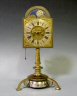 Unusual and attractive Swiss small clock with moon phase, ca 1800.
