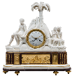 Dieudonné Kinable
Important Gilt Bronze and Marble Mantel Clock
“Domingue, Paul and Virginie”
Paris, Directoire period, circa 1795