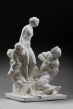 After a Model by Etienne-Maurice Falconet 
Rare Sèvres Bisque Porcelain Group 
“Pygmalion and Galatea”
Paris, late Louis XV period, between 1766 and 1772 