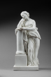 -After a Model by Louis-Simon Boizot 
Rare Sèvres bisque porcelain statuette “Meditation”
Paris, last quarter of the 18th century, circa 1775-1785