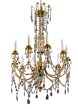 Important Nine-Light Chandelier in Gilt and Patinated Bronze and Cut and Faceted Crystal or Glass
Paris, Directoire period, circa 1795-1800
Height 114 cm; diameter 72 cm 