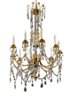 Important Nine-Light Chandelier in Gilt and Patinated Bronze and Cut and Faceted Crystal or Glass
Paris, Directoire period, circa 1795-1800
Height 114 cm; diameter 72 cm