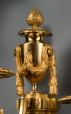 Important Pair of Gilt Bronze Three-Light Wall Appliques
Paris, Transition Louis XV-Louis XVI period, circa 1770
Height 52 cm; width 37 cm; depth 25 cm