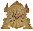 An Austrian brass engraved wall alarm timepiece, Weltz St. Pölten, circa 1780