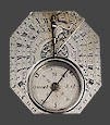179 An antique finely engraved silver Butterfield type dial with adjustable gnomon for latitudes 40°-55° North c. 1715, signed 'Haye AParis'.