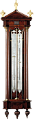 A very rare Dutch counter barometer with mahagony case and silvered register plates, c. 1780, (Louis XVI), by P. Wast.