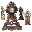 Wooden porte montres in various sizes and of different dates
