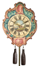 Eighteenth-century weight-driven iron wall clock, Switzerland, c. 1760.