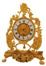 A rare and most unusual Louis XV mantel clock of fire-gilt ormolu signed by Henri Rossius A Liege.