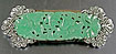 Jade brooch in Oriental style, Art-Deco
