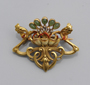 Art Nouveau brooch gold an enamel