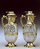 A magnificent pair of Victorian claret jugs