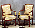 A very rare set of four Empire fauteuils attr. Jacob-Desmalter